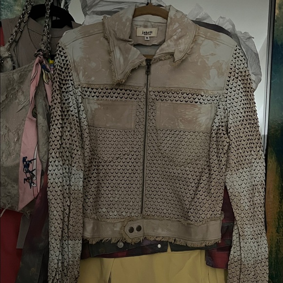 NWOT RIDICULOUS LEATHER JACKET…(JAKETT IS COMPANY) ONE OF A KIND!😍 ITS SO COOL🔥 - Picture 14 of 14